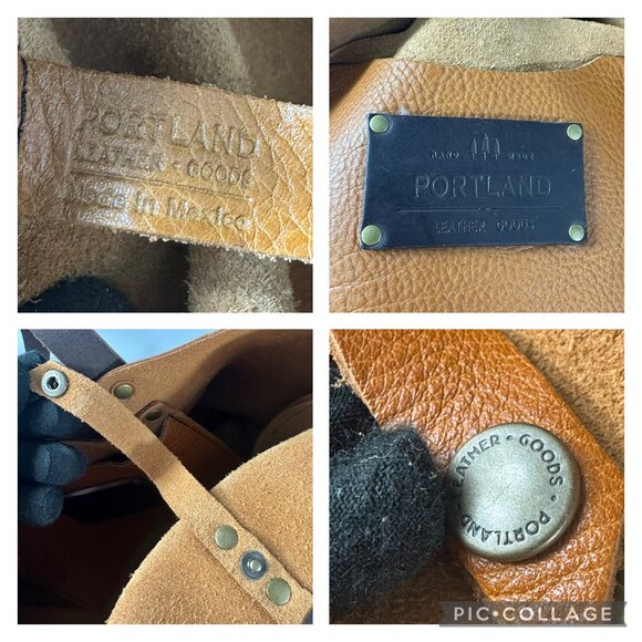 NWOT Portland Leather Goods Brown Leather Tote Bag - Picture 12 of 14